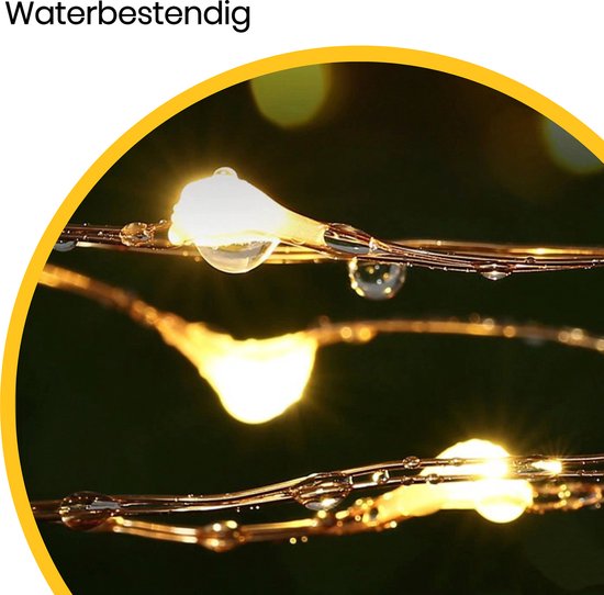 Happy Goods Solar Gartenbeleuchtung - 200 LED Lichterkette für den Außenbereich - 20 m - Lichterkette - Außenbeleuchtung Girlande - Lichterketten