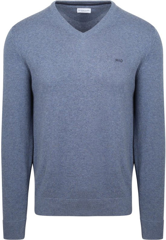 McGregor Pullover aus Merinowolle mit V-Ausschnitt, Vintage-Blau – Größe XXL – Herren – Pullover