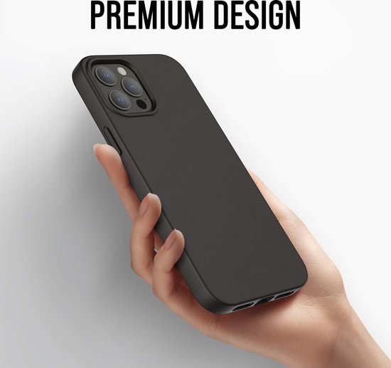 Podec Phone Case Schwarz Geeignet Für iPhone 12 pro max Fall und Bildschirmschutz Schutzglas