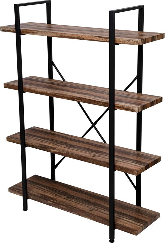 Wandregal Bücherregal Stabil - Industriedesign - 140 cm hoch
