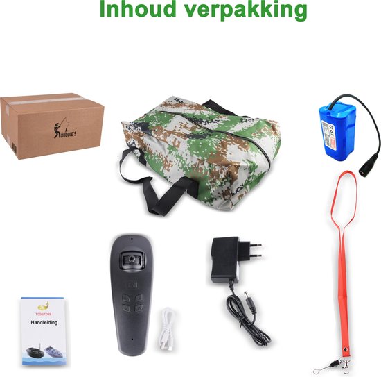 BUDDIE'S® Feedboat - 3KG Nutzlast - 2 Feeders - Beleuchtung - 500 Meter Reichweite - Aufbewahrungstasche - Feedboat Karpfen - Köderboot - Karpfenangeln