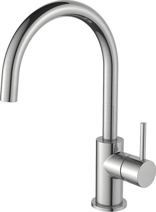 Regn Luxe Küchenarmatur mit ColdStart – Energieeffizient & elegant – Hoher Auslauf (31,5 cm) – gebürstetes Nickel