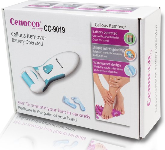 Cenocco Beauty Hornhautentferner Wet&Dry Electronic- CC-9019 - 360° Drehung für seidig glatte Füße - Wasserdicht
