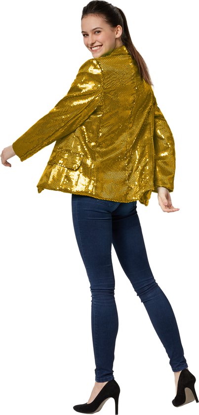 Dressforfun Faschingskostüm Paillettenmantel Gold – Damen – Größe XL