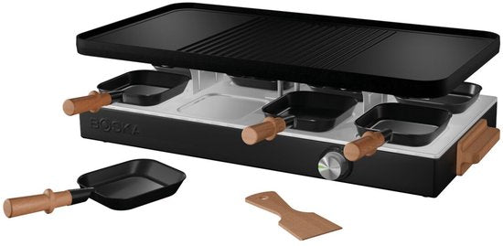 BOSKA Raclette Gourmet Party - Für 8 Personen Buchenholz Stahl - Gourmet-Set