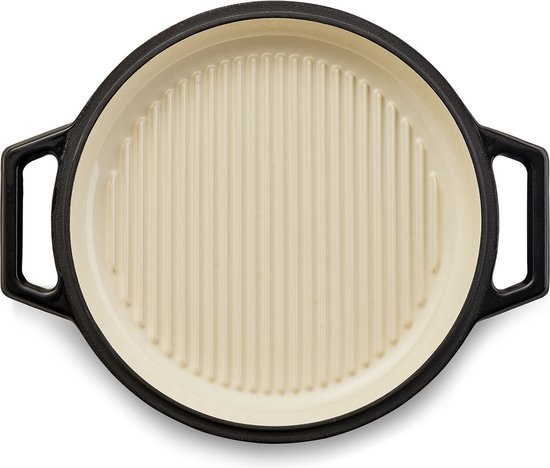 Crowd Cookware Tasman Dutch Oven Gusseisen Bräter – Mit Grilldeckel – Für alle Herdarten – Schwarz