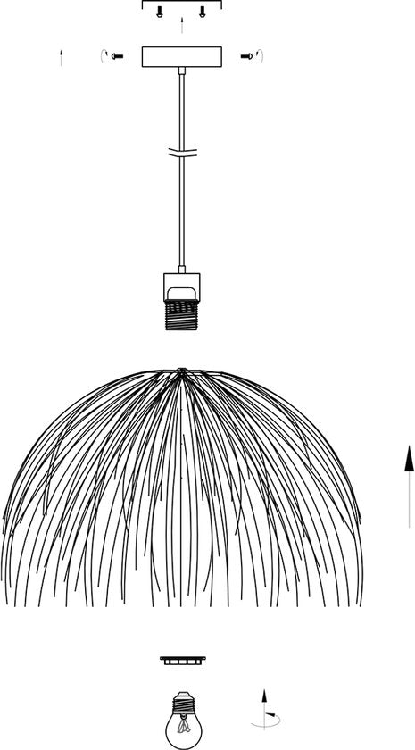 Anne Lighting – Hängeleuchte – Grass – natur – Gras – Ø 53 cm – E27 – 3819BE