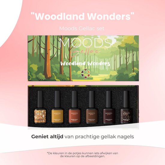 Moods Gellac 6-teiliges Set - Gel-Nagellack Starter Pack - Gel-Nagellack - 8ML - Woodland Wonders - Gellac - Nägel - Chic Colours