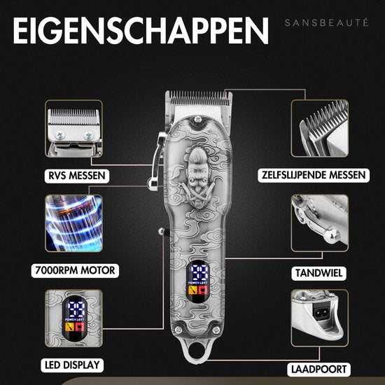 Professionelle kabellose 4-in-1 Haarschneidemaschine - Haarschneider Herrenkopfhaar - Cheveux Haar - Haartrimmer - Friseur Haar Maschine - Haarschneider - Trimmer Bart - Friseur Haarschneider - Friseur Buddha Trimmer - Barbier Set