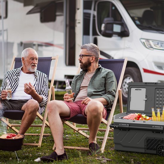 Auronic Compressor Coolbox Electric 12V und 230V - Gefrieren und Kühlen - Kühlbox - 40L - Frigobox - Grau