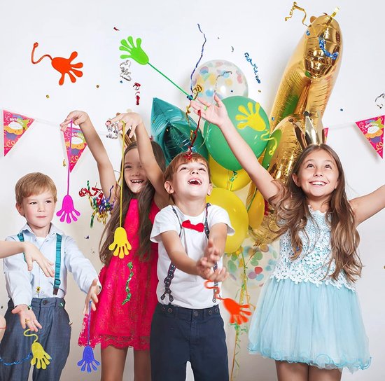 Partizzle 48x Sticky Hands - Sticky Hands Hand Out Gifts - Grabbelton Treat Gifts - Sensory Small Toys - Für Kinder & Kleinkinder