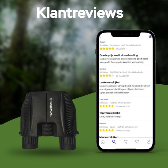 TravelHawk Fernglas - 10x25 - BAK4 - Voll multivergütet (FMC) - Kompaktes Fernglas - Wasserdicht - Mit Umhängekordel, Tragetasche - für Vogelbeobachtung, Jagd, Theater - Schwarz