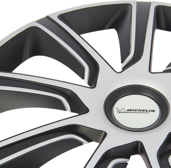 Michelin Radkappen 15-Zoll - silber/schwarz - 4 Stück