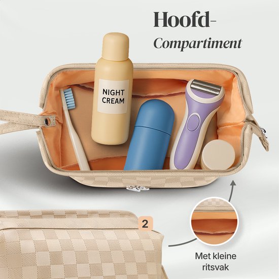 Skycases Travel Essentials - Kulturtasche und Make-up-Organizer - wasserdicht und kompakt - geeignet für Reisen und den täglichen Gebrauch - Unisex - Gold