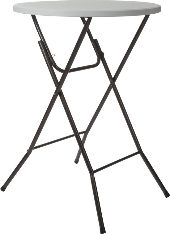 Perel Klapptisch, weiß, 80 x 110 cm, für den Innen- und Außenbereich, ideal für Veranstaltungen und den täglichen Gebrauch, max. 100 kg, passt überall hin, leicht und tragbar, zusätzliche Tischfläche