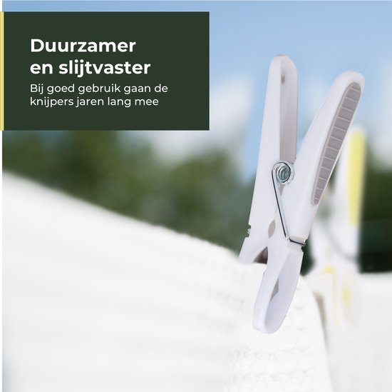 Gandria Wäscheklammern 24 Stück - Kunststoff-Wäscheklammern - Satz von 24 Kunststoff-Wäscheklammern - Wäscheständer Wäscheklammern 10 Kg - Grau/Weiß und Weiß/Grau