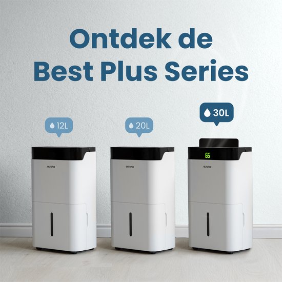 Auronic Luftentfeuchter und Luftreiniger - Better Plus Serie - Entfeuchtet 30L pro Tag - 5L Wassertank - Schlafzimmer, Badezimmer, Wohnzimmer und Büro - Feuchtigkeitsfresser für den Haushalt - Weiß