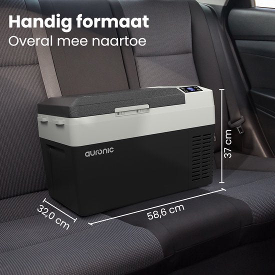 Auronic Electric Cool Box - Frigobox - Kompressor - 12V 230 Volt - Auto - 25L - Schwarz/Grau