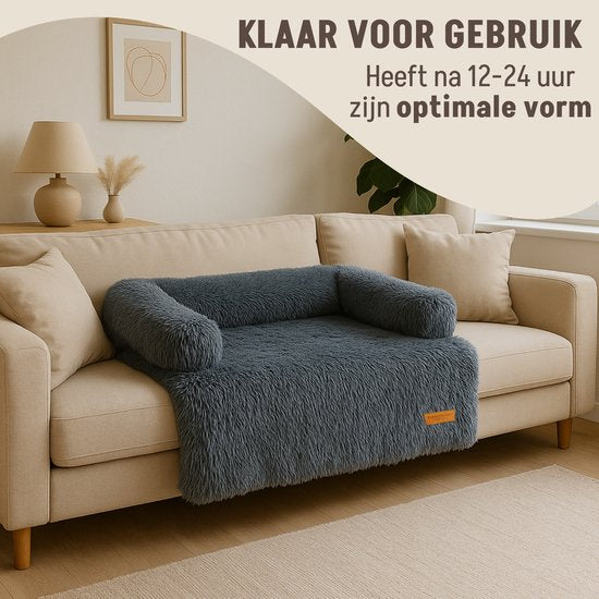 By Cee Cee Original Hundedeckenbank - Hundedeckenbank - Hundekorb - Premium - komplett abnehmbar - Dunkelgrau - 102x90 - Größe L