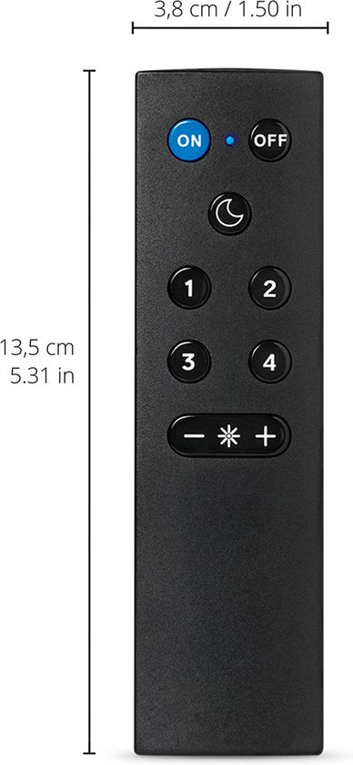 WiZ Remote Control - Steuern Sie Ihre intelligente Beleuchtung ganz einfach ohne App - funktioniert mit Batterien