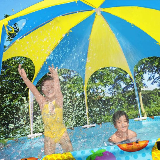 Bestway Steel Pro Kinderpool - UV-Sonnenschutz & kühlender Wassersprüher - 244x51 cm