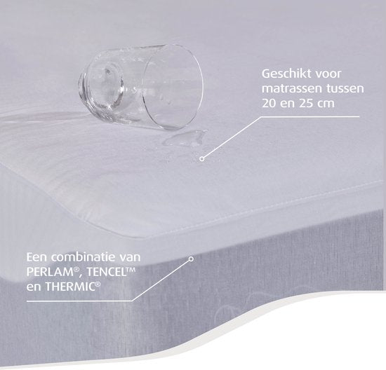 Matratzenschoner - 140 x 210 x 25 cm - Wasserdicht - Kühlend - Anti Hausstaubmilbe - Anti Allergie - Kühlend TENCEL