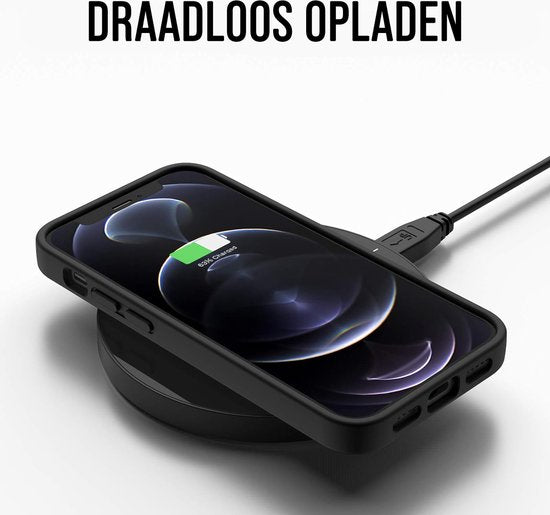 Podec Phone Case Schwarz Geeignet Für iPhone 12 pro max Fall und Bildschirmschutz Schutzglas