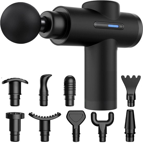 Squago Massage Gun professional - 32 Positionen - 10 Aufsätze - Kompaktes Massagegerät - Massagepistole - Massagepistole
