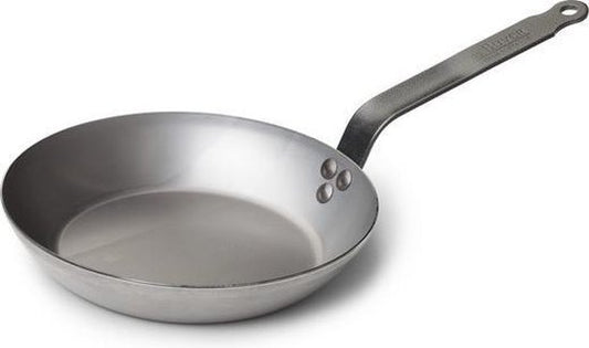 De Buyer Stahlpfanne Ã˜ 24cm - Ohne PFAO & PTFE - Kein Induktion - Natürliche Wachsbeschichtung Antihaft
