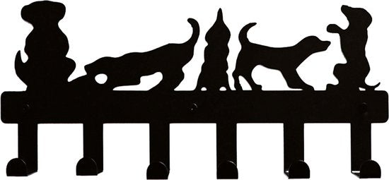 Garderobenständer Hunde Kinderzimmer - Wandgarderobe Hunde 6 Haken Babyzimmer