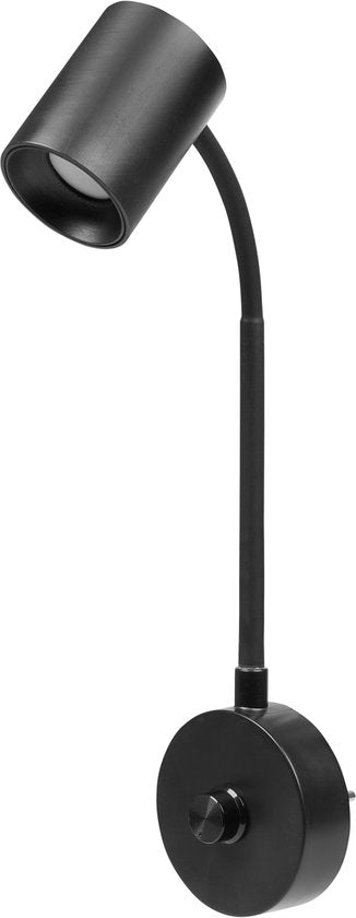 Smartwares IDE-60066 - Dimmbares warmweißes Nachtlicht - 2700-3000K - 200 Lumen - Flexibler Hals - Direkt in die Steckdose - Schwarz - Leselicht / Stimmungslicht