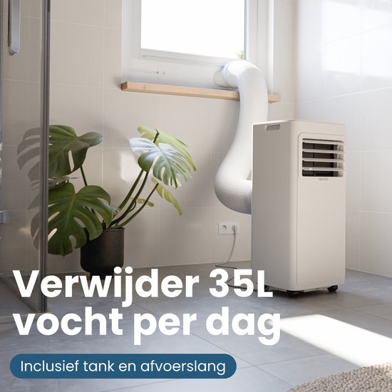 Auronic Mobile Air Conditioner - 7.000 BTU - 3-in-1 - Klimaanlage mit 2 Fensterdichtungs-Kits - Ventilator - Luftentfeuchter - kühlt bis zu 20m² - Weiß