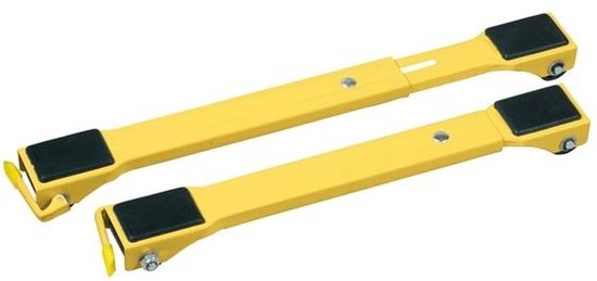 Toolland Ausziehbare Möbelrollen, 2-teilig, ausziehbar von 44,5 cm auf 70 cm, Tragfähigkeit 250 kg