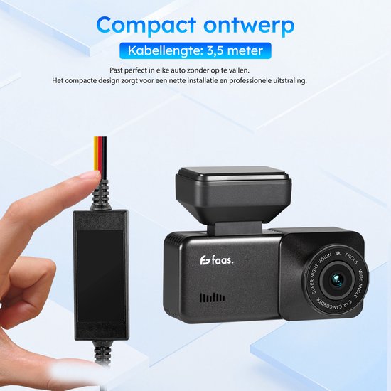 Dashcam Hardwire Kit - 24-Stunden-Überwachung - USB-C Anschluss - Kompaktes Design - Einfach zu installieren - Direkter Batterieanschluss - von Faas