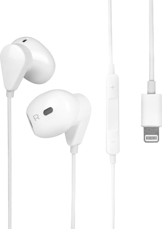 Nuvance Kopfhörer – In-Ear-Kopfhörer mit Kabel – Mit Mikrofon – Weiß