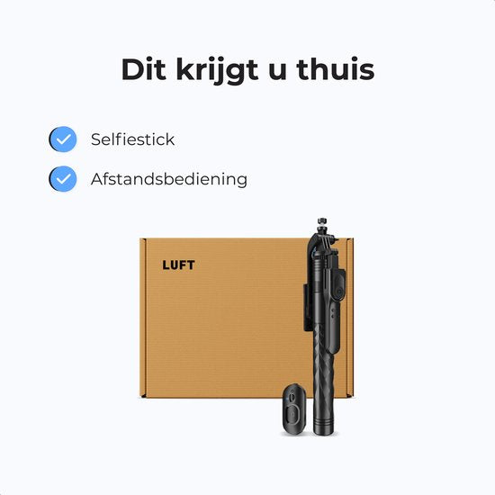 Selfie Stick - 3 in 1 - inkl. Fernbedienung - Für iPhone und Samsung - Telefonstativ - Bluetooth - Smartphone - Luft