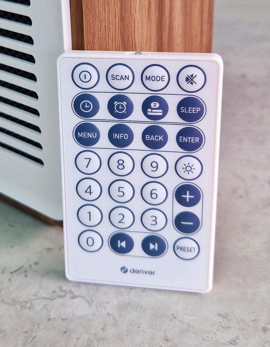 Denver Retro Radio DAB+ - FM - Bluetooth - Weckerfunktion - Holz/Weiß