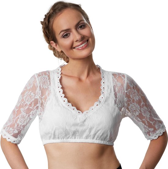 Dressforfun Dirndlbluse Heidi XXL - fancy dress kostüm halloween verkleiden partywear faschingskostüm fasching partywear - 303079