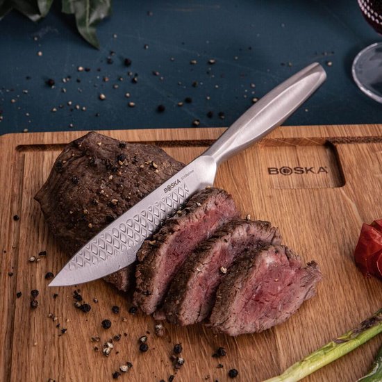 Boska Steakmesser / Steakmesser-Set Monaco+ - 4 Stück - Edelstahl - Multifunktional - Antihaft