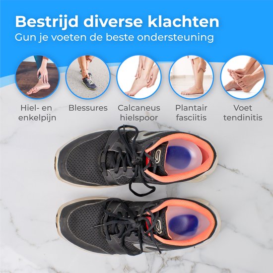 Nuvance - Fersensporn Einlagen - Fersenschützer - Einlagen - Fersensporn - 2 Stück für Größe 40-45 - Blau