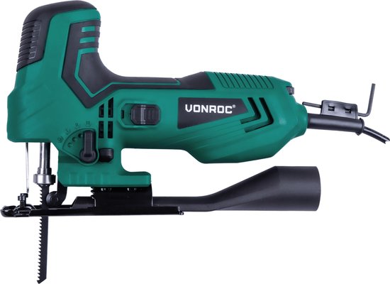 VONROC Stichsäge - 550W - Ergonomischer T-Griff - Staubabsaugung - 4 Pendelpositionen