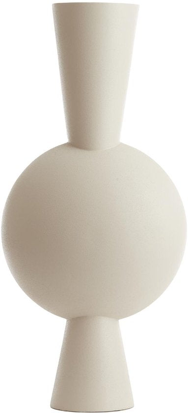 Light & Living Vase Kavandu – Weiß – 37,5 x 22 x 81 cm – Metall – Modern – Blumenvase – Wohnaccessoire – Dekorative Vase für das Wohn- oder Schlafzimmer