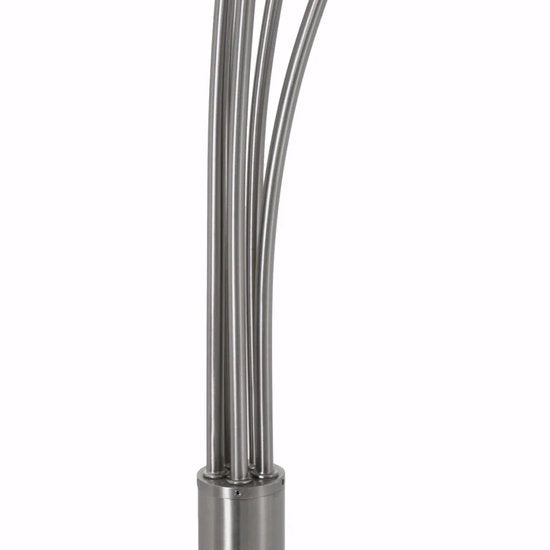 Mexlite Stehleuchte Synna - Schwenkbare, dimmbare LED-Bogenleuchte - Modernes Design - Mit 5 Lichtquellen (4,5W) - 235 cm Kabel - Stahl und Glas