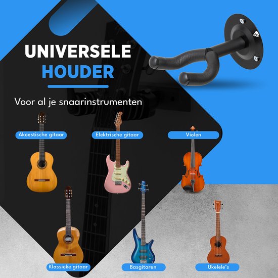 Finesse Gitarrenwandhalterung - mit Plektren - Wandhalterung - Gitarrenständer