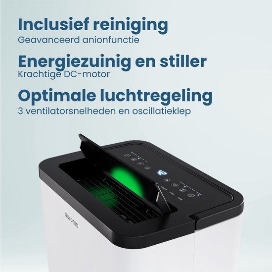 Auronic Luftentfeuchter - Compact Pro Plus - 12L - Schlafzimmer, Badezimmer, Wohnzimmer und Büro - Luftbefeuchter für Innenräume - Weiß