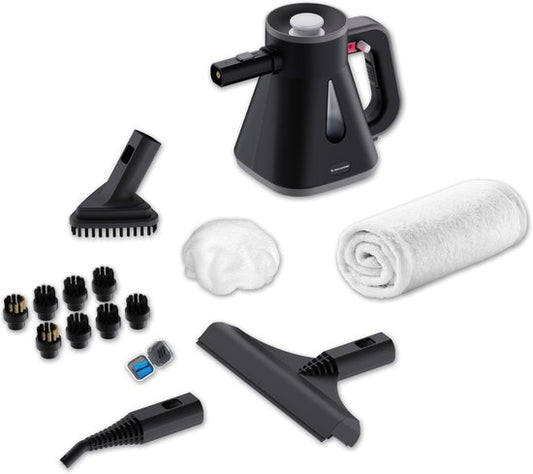 Techweise TS Compact Handdampfreiniger - 15 Zubehörteile - 1200W 2.6 Bar- Nass & Trocken Funktion - Handdampfreiniger