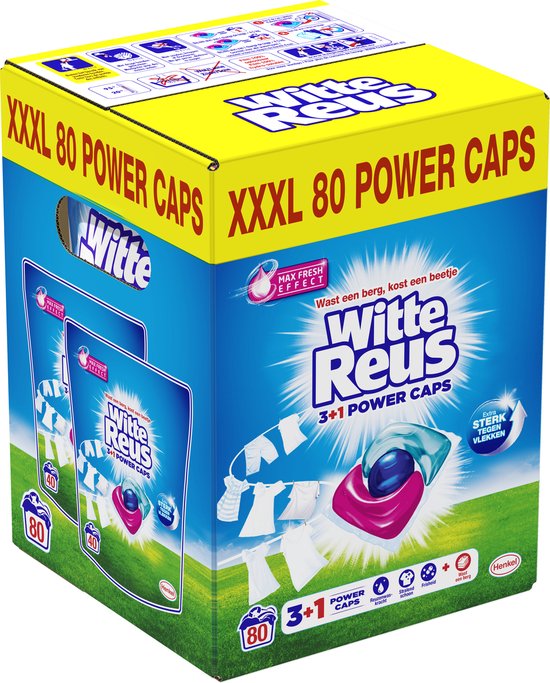 White Giant Power Caps Laundry Capsules - Waschmittelkapseln - Vorteilspackung - 2x40 Wäschen