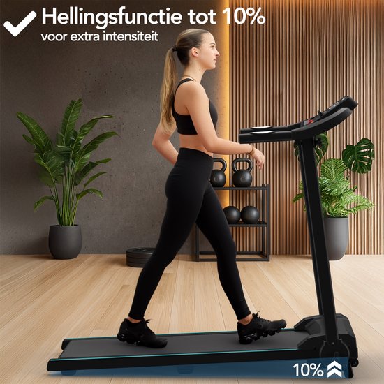 Brixy Laufband - Zusammenklappbar - Laufband - 12 Programme - Tablet-Halterung - Steigungsfunktion - Laufband - 1-12km/h