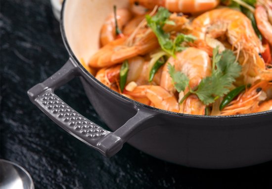 Saveur Selects - Voyage Kasserolle - Ø30 cm - Gusseisen - PFAS-frei - Induktion - Grau