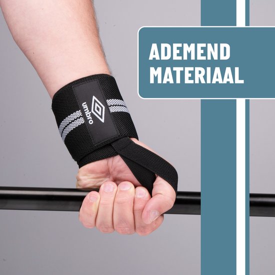 Umbro Armbänder - 2 Stück - Für Fitness, Crossfit und Krafttraining - Weiß/Schwarz